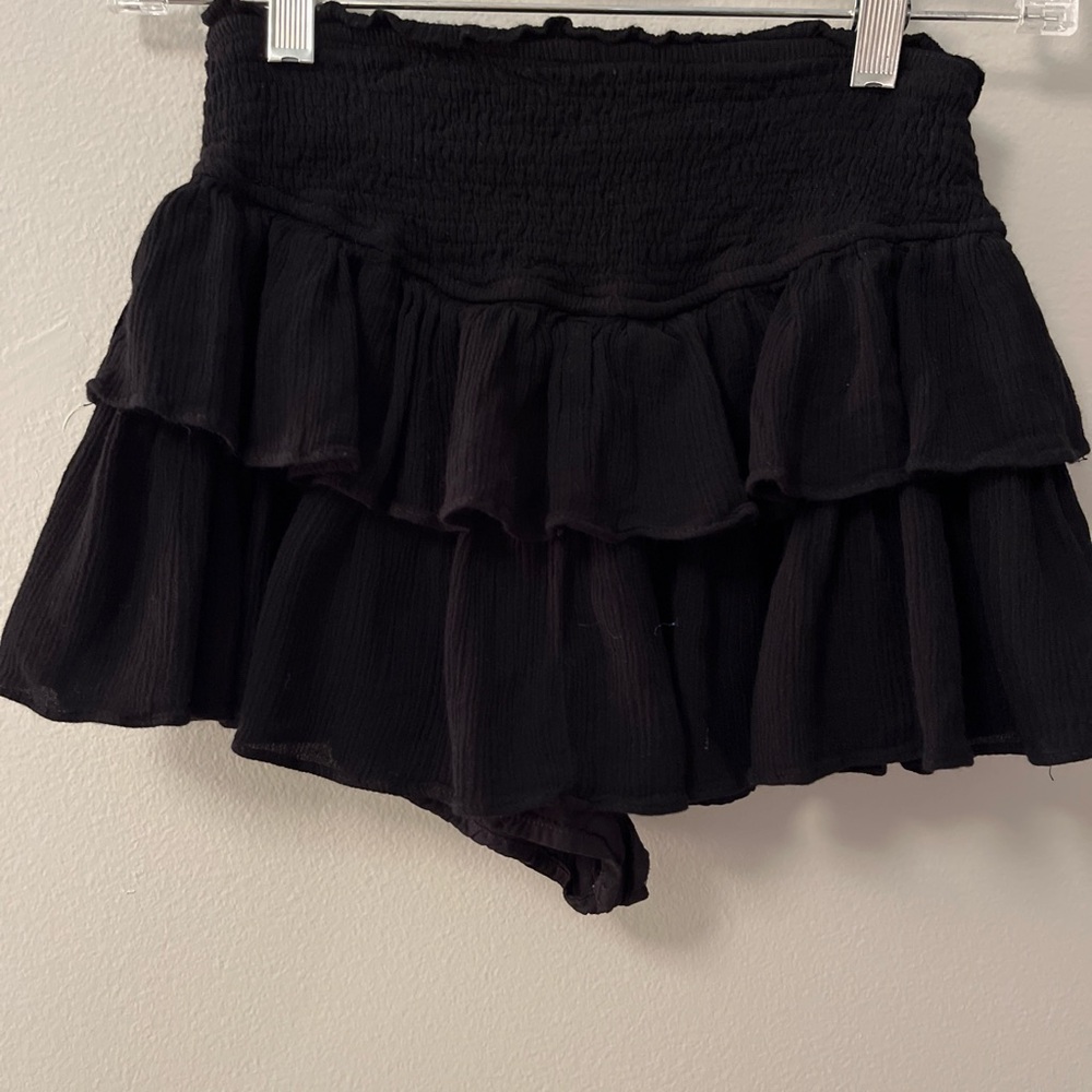 Rock n rags  sunshine, daydream Black Ruffled Mini Skirt XS